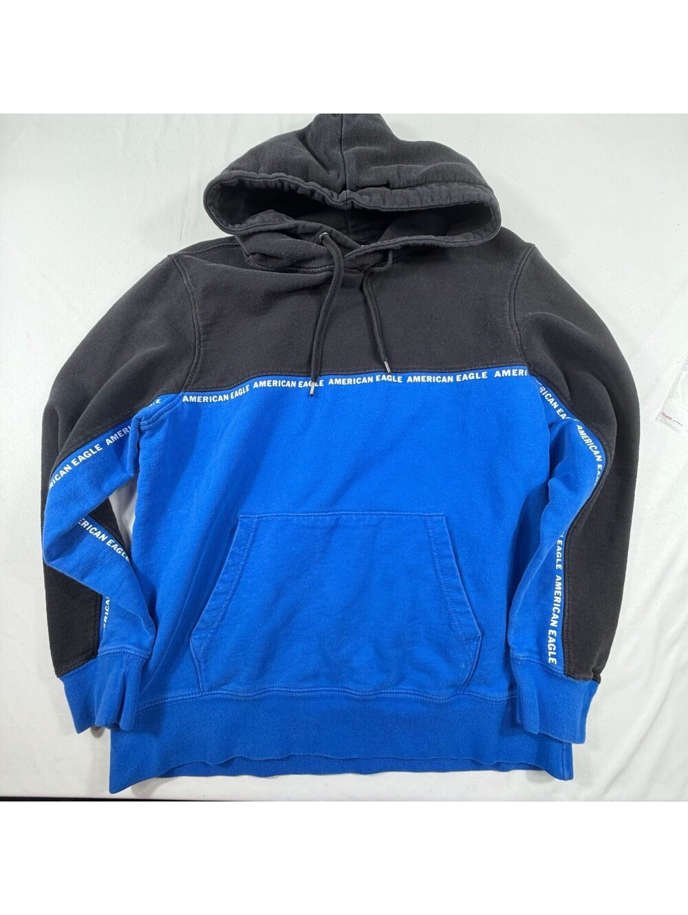 American Eagle Colorblock Logo Piping Pullover Hoodie